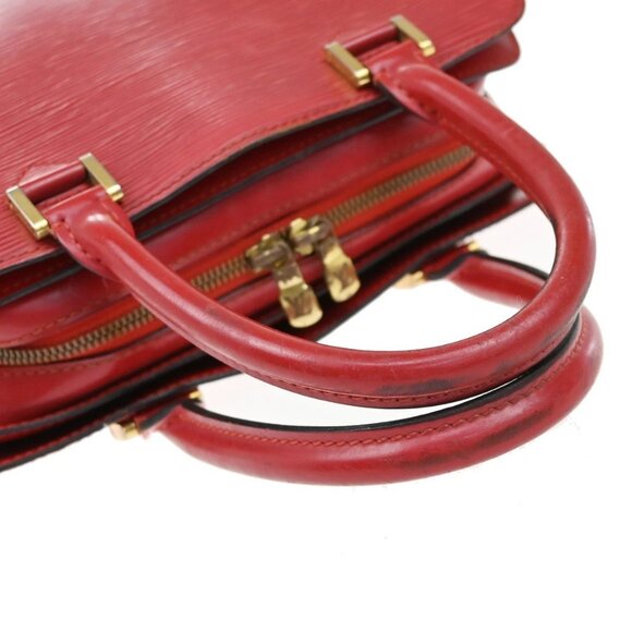 LOUIS VUITTON LV Logo Pont Neuf Hand Bag Epi Leather Red France - Picture 7 of 16